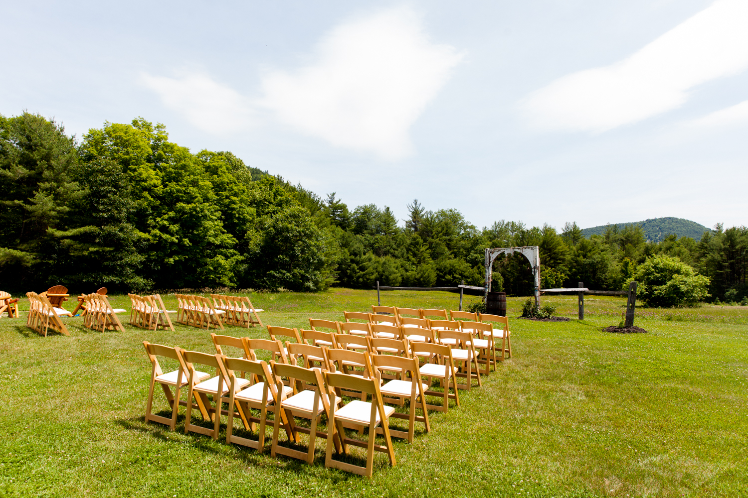  View of an Adirondacks ceremony site in upstate, NY 