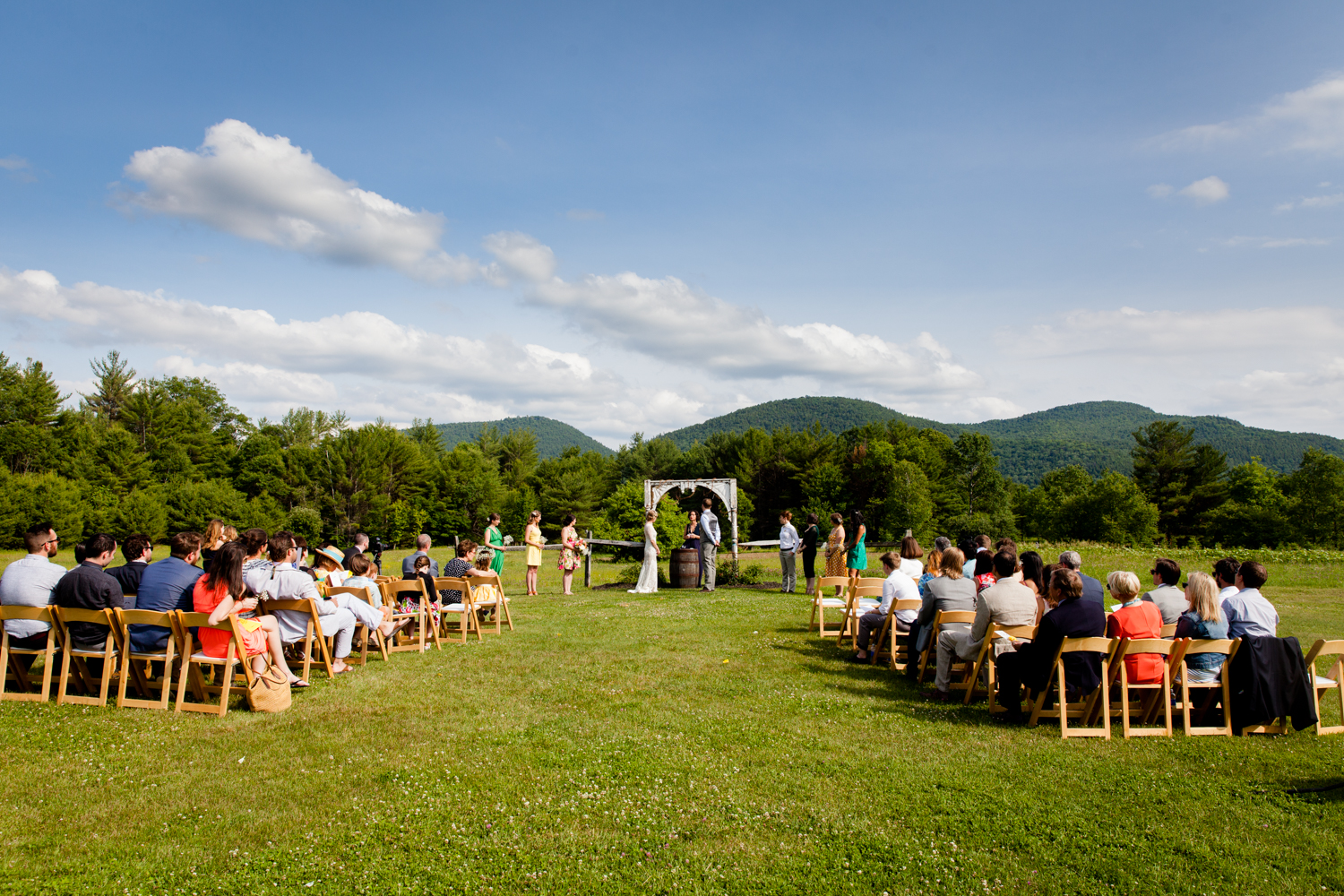  A beautiful ceremony at Burlap and Beams in the New York Adirondacks 
