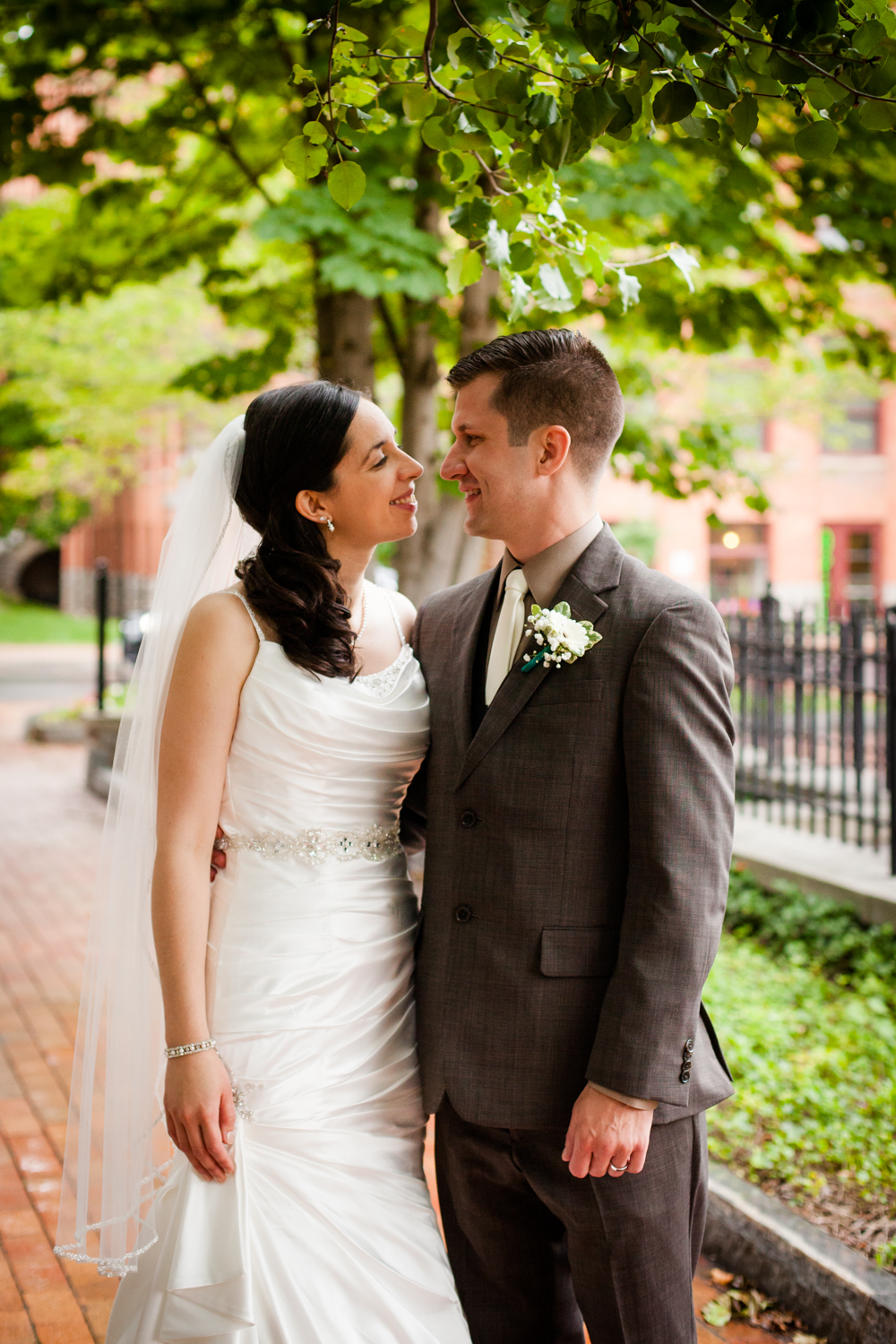  Bride and groom in Franklin Square, Syracuse New York 