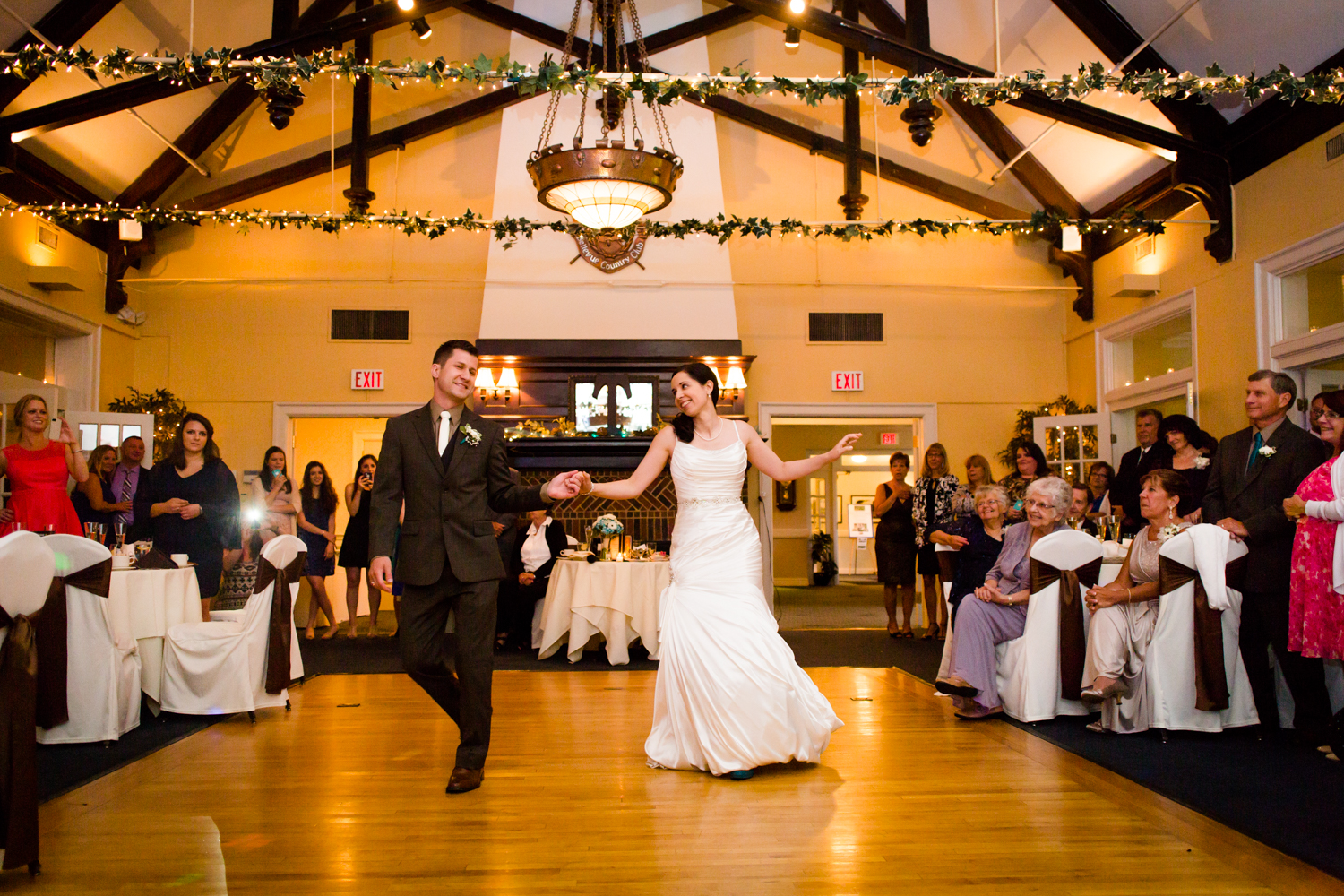  Bride and groom share their first dance 