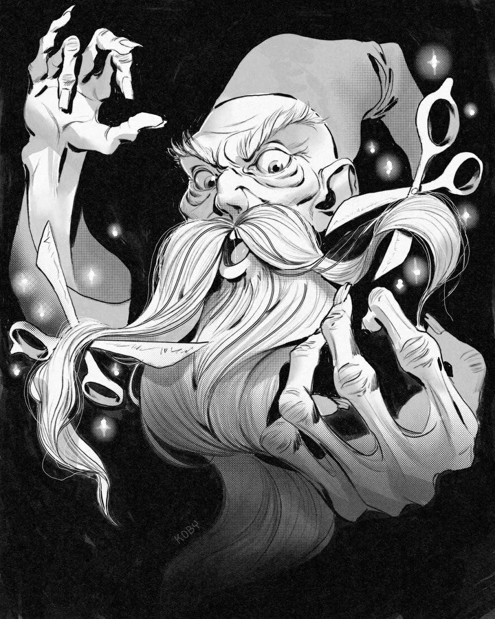 NKTOBER DAY 1: Mustache ✨

A wizard&rsquo;s gotta stay sharp, even in the middle of a quest ✂️

It&rsquo;s been a minute since I shared any personal work so I figured #inktober2025 would be a good way to shake off the cobwebs 

It was fun busting out