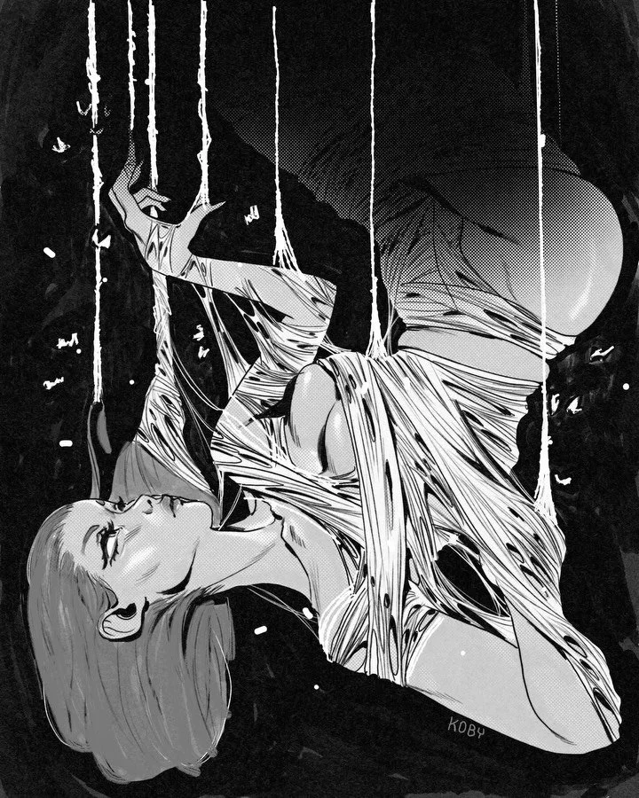 Inktober Day 2: Weave 🕸️

Taking aerial silks to a new precarious level, these little creeps will have you strung up before you&rsquo;ve even noticed the floor is suddenly above you

I had to weave around a few speed bumps myself to get this done to