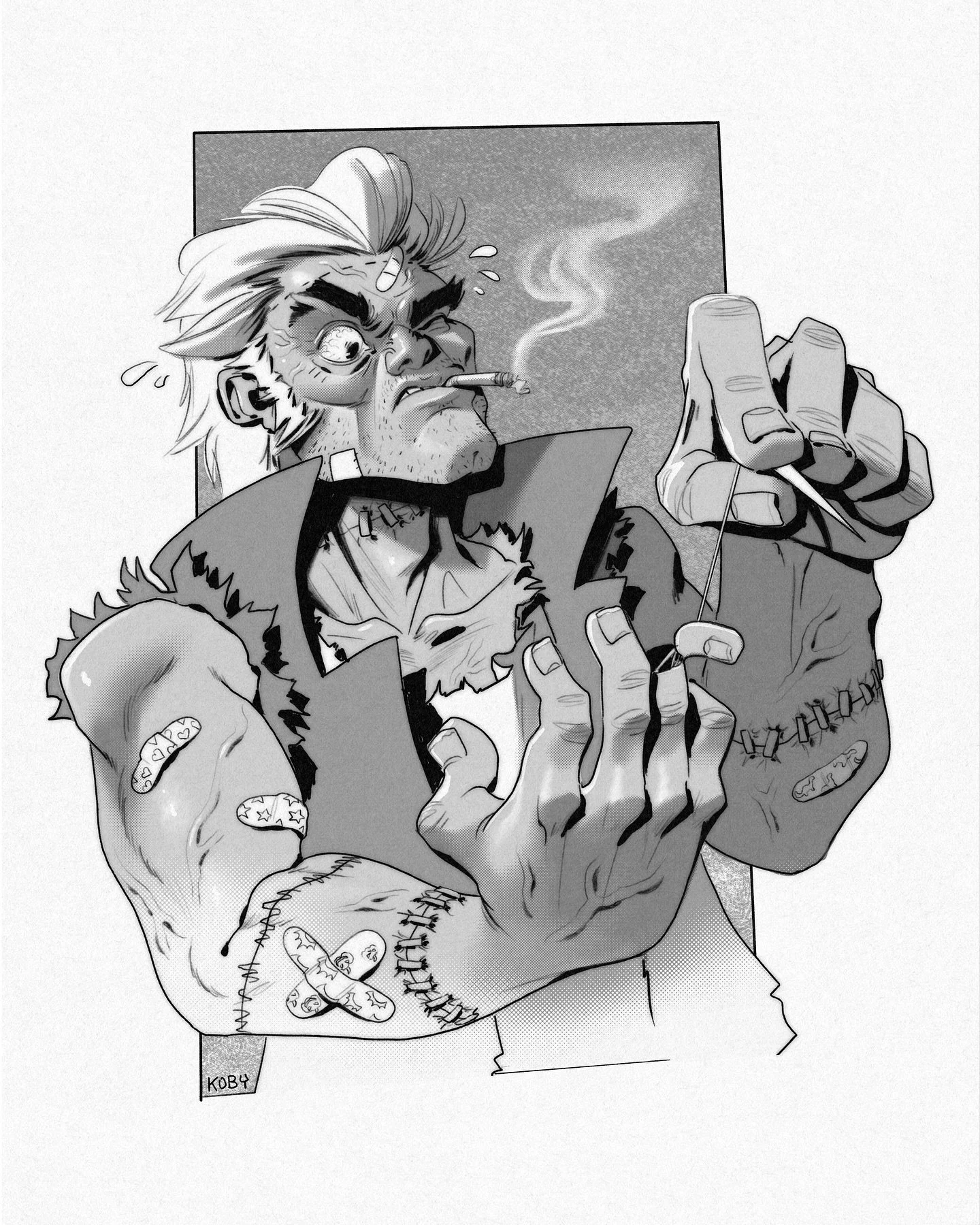 Inktober Day 15: Ragged 🩹

Yep&hellip; I&rsquo;d reckon not lookin&rsquo; half bad for bein&rsquo; only halfway held together

@inktober

#Inktober #Inktober2025 #DigitalArt #Ragged #Frankenstein #MonsterArt #dailyart #darkartist #Illust #mangaartis