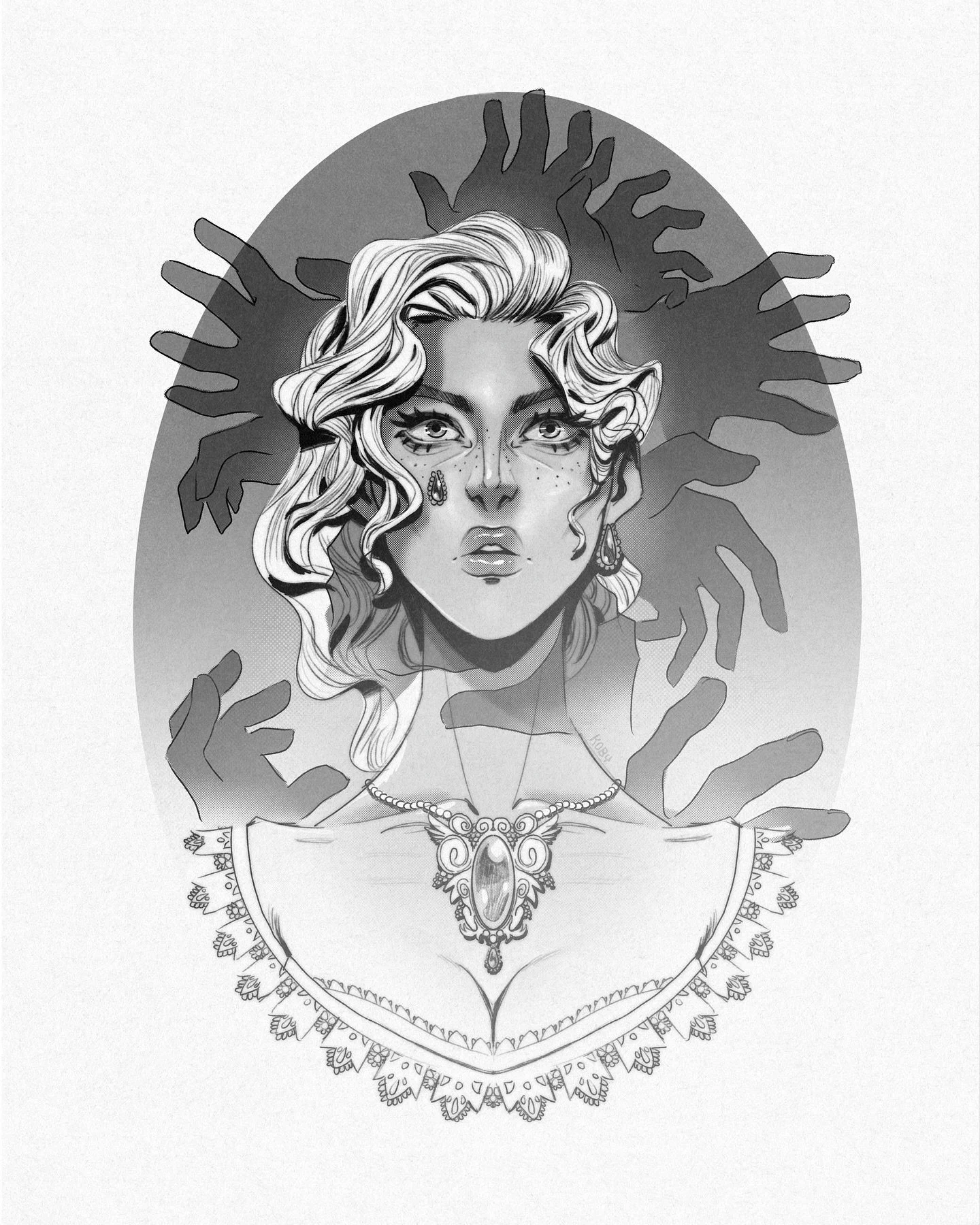 Inktober Day 17: Ornate 🎭

No matter how polished we appear outside, there&rsquo;s always something dark lurking beneath the ornate exterior

@inktober

#inktober #Inktober2025 #DigitalArt #LineArt #InktoberDay17 #Ornate #characterdesign  #DarkFanta