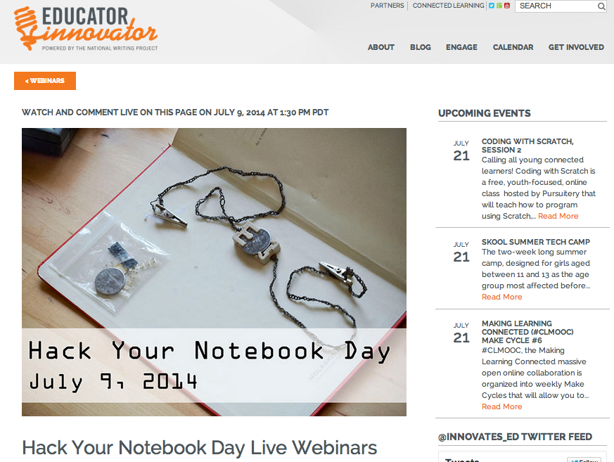 Click the image to watch the archived webinars at Educator Innovator.