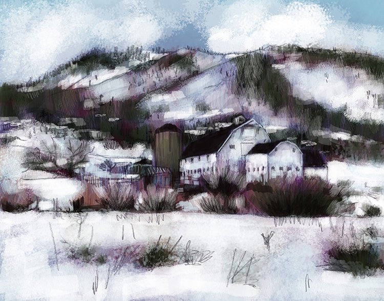 McPolin in the Snow