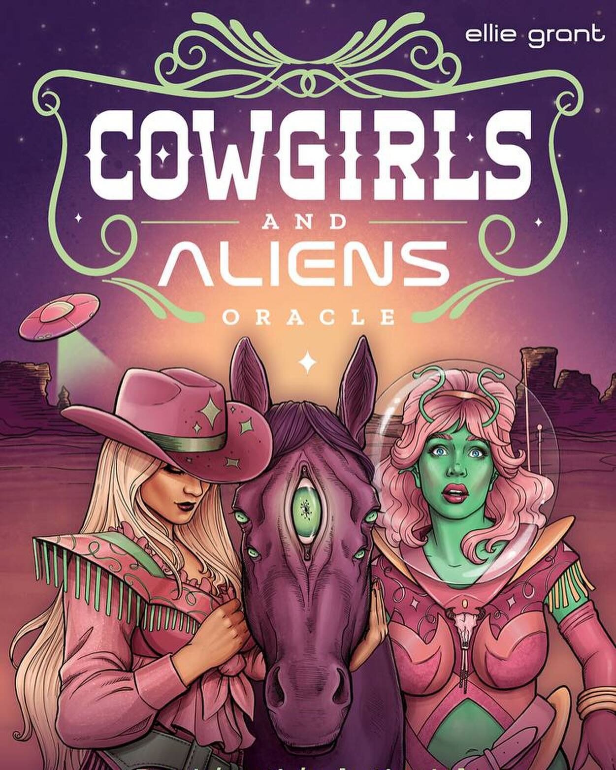 I&rsquo;m so excited to share with you guys that my Cowgirls and Aliens Oracle is coming soon! Written and illustrated by yours truly and published by the magical @rockpoolpublishing 😱🤠 It&rsquo;s an empowering oracle full of badass women who will 