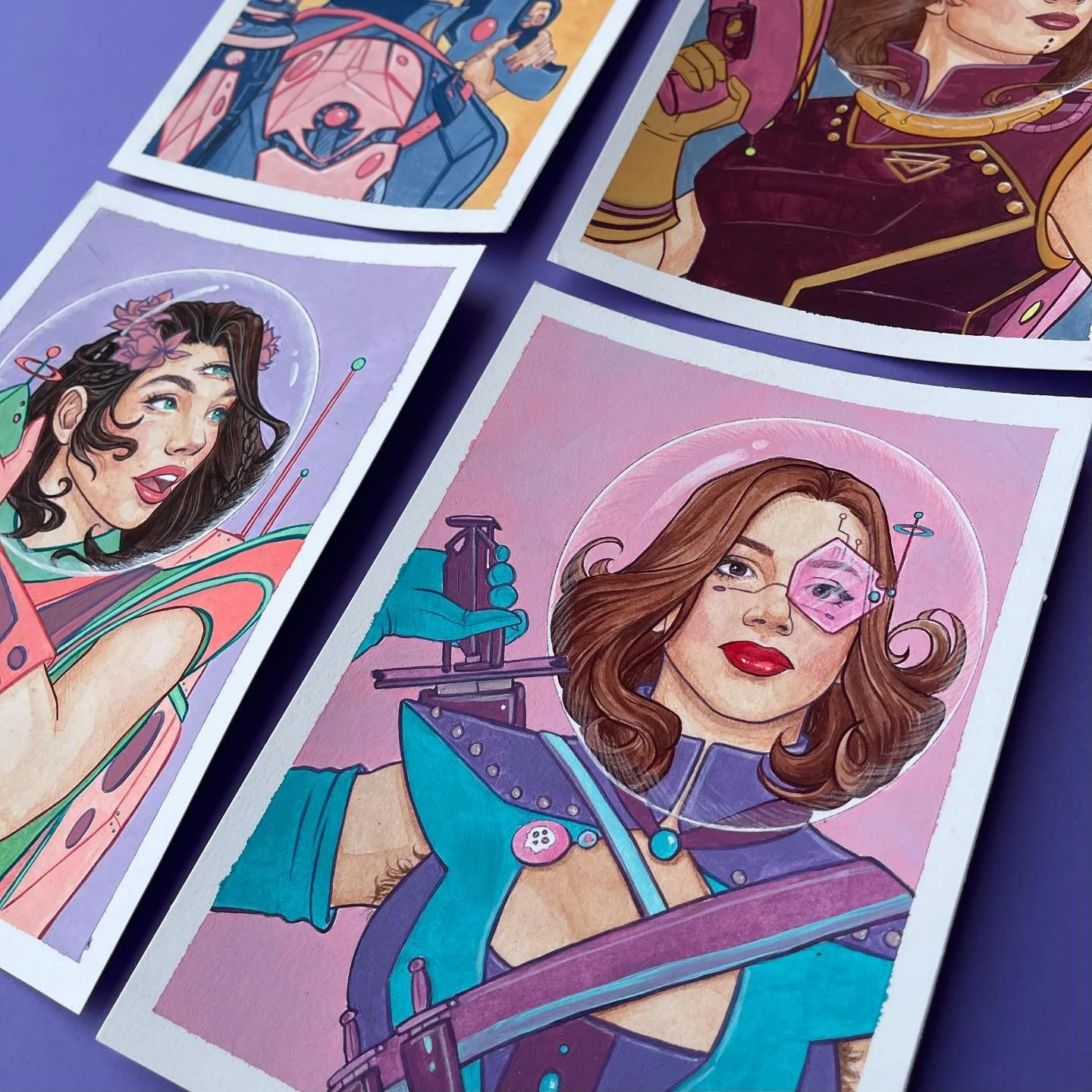 To say thank you for all of your amazing support and to celebrate the release of my Cowgirls and Aliens Oracle I wanted to do a fun giveaway! I&rsquo;ll paint the winner a custom space babe portrait or cosmic cowgirl portrait(whatever you like!), and