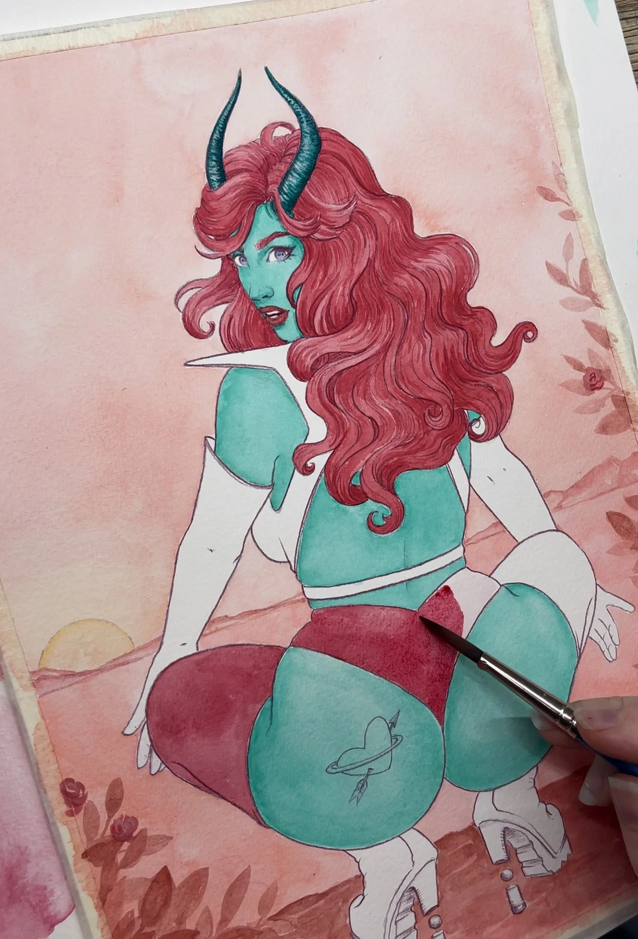 Alien babe portrait - harlequinspaceopera 4.jpg