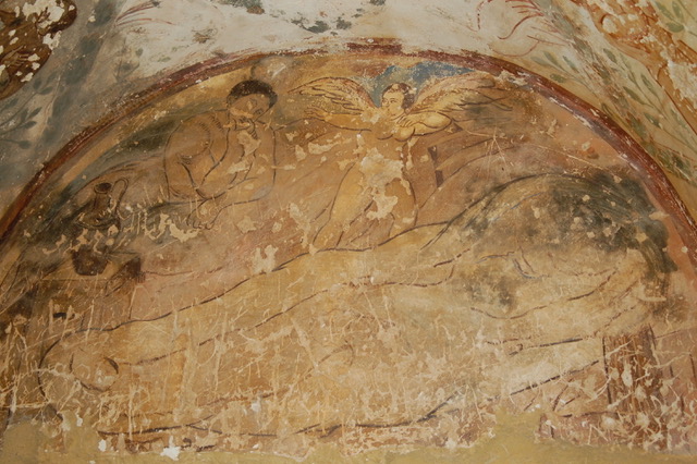 Qasr Amra, death scene, Blake-like wall painting