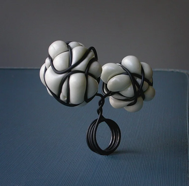 Foam insulation, Binding wire. 2008. TOUCHING WARMS THE ART . In the permanent collection of MoCC .