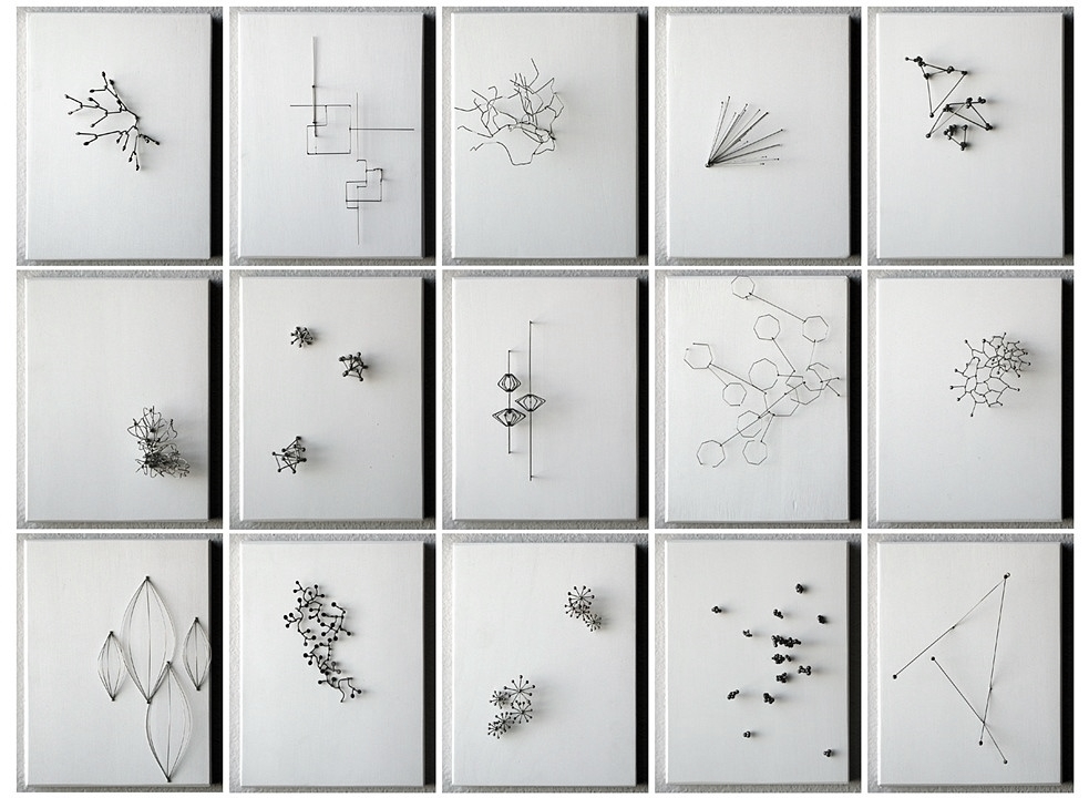  Stainless Steel, Wood. Series of 15 Panels. 2011.&nbsp; 
