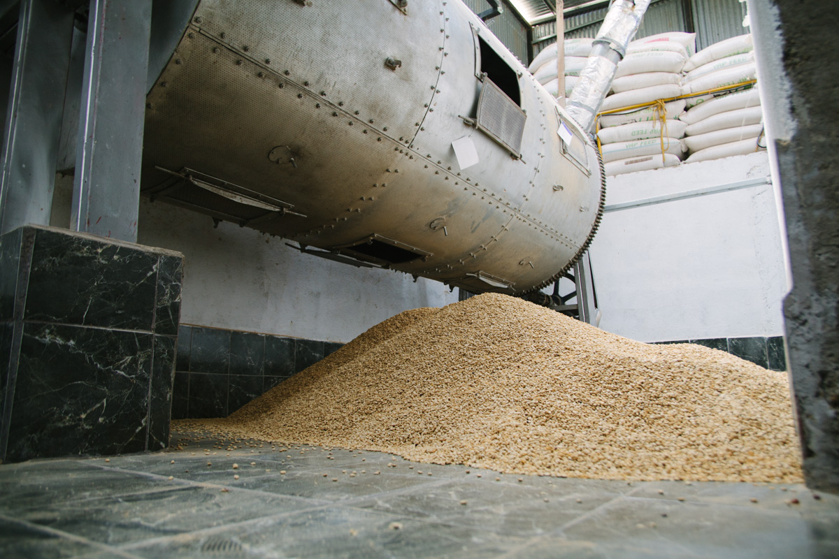 A large drum dryer used at a mill in Costa Rica.