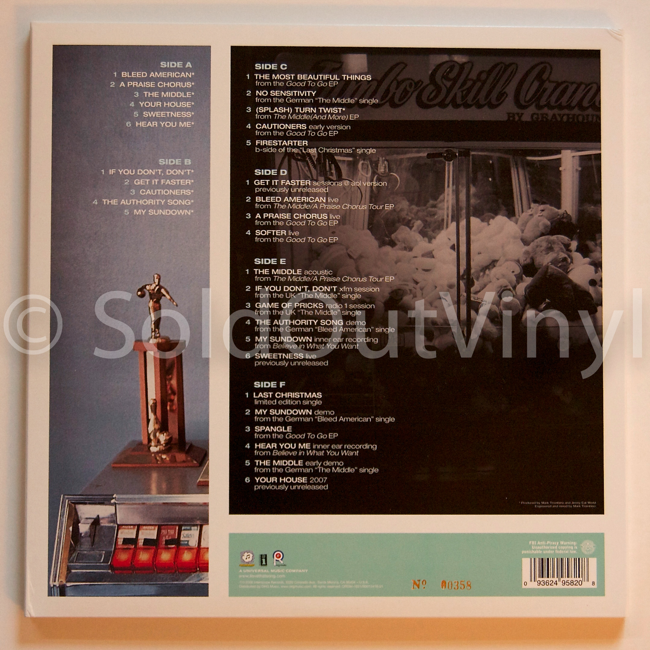 Jimmy Eat World - Bleed American Vinyl - Red/White/Blue 3xLP 