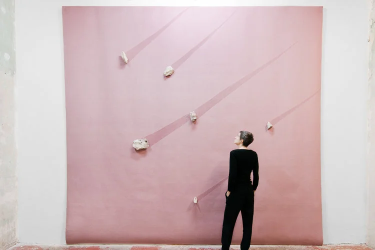 Catherine Evans with her 2017 work Irrstern