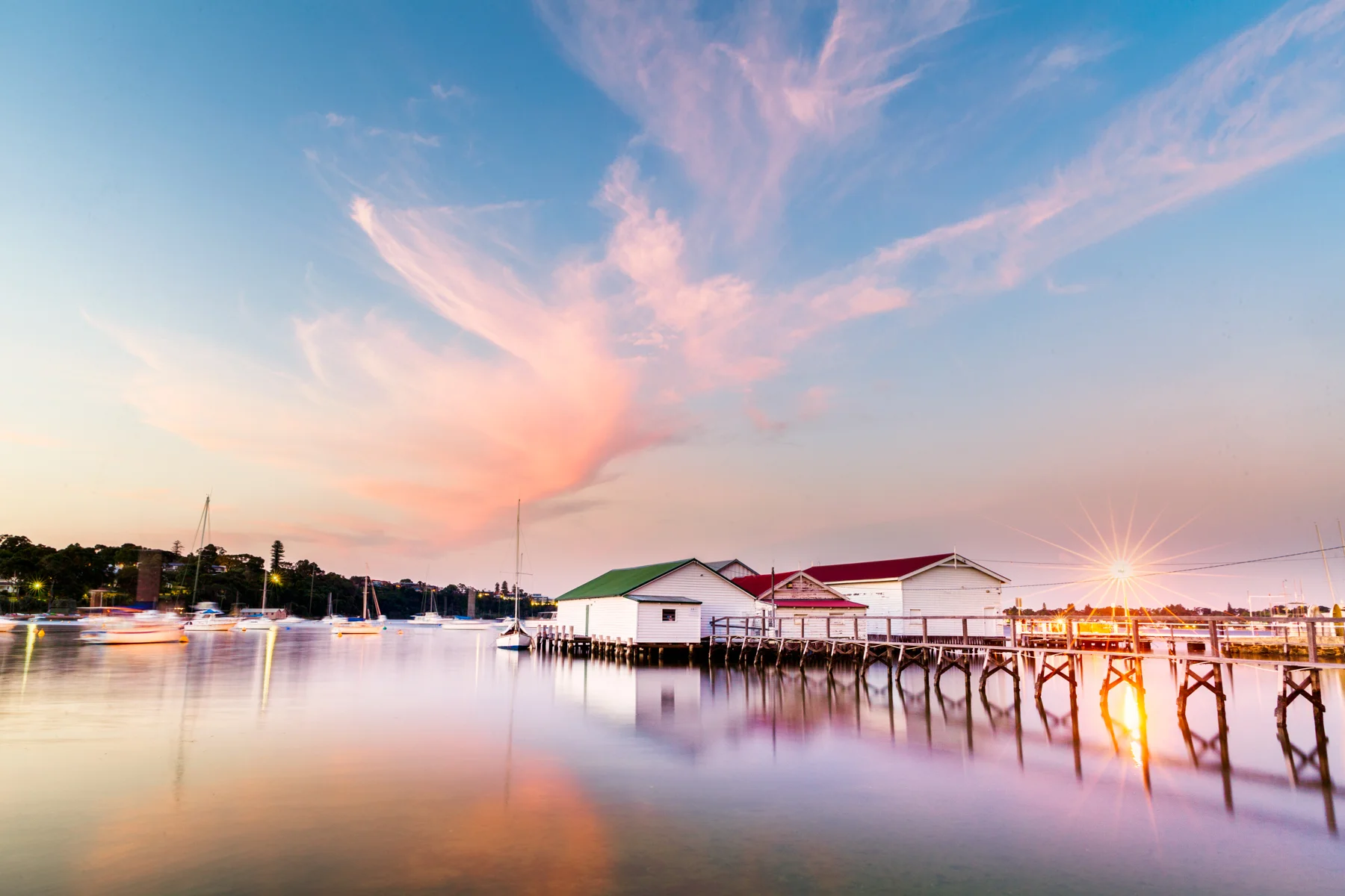 Evening Glow at Mosman Park Boatshed