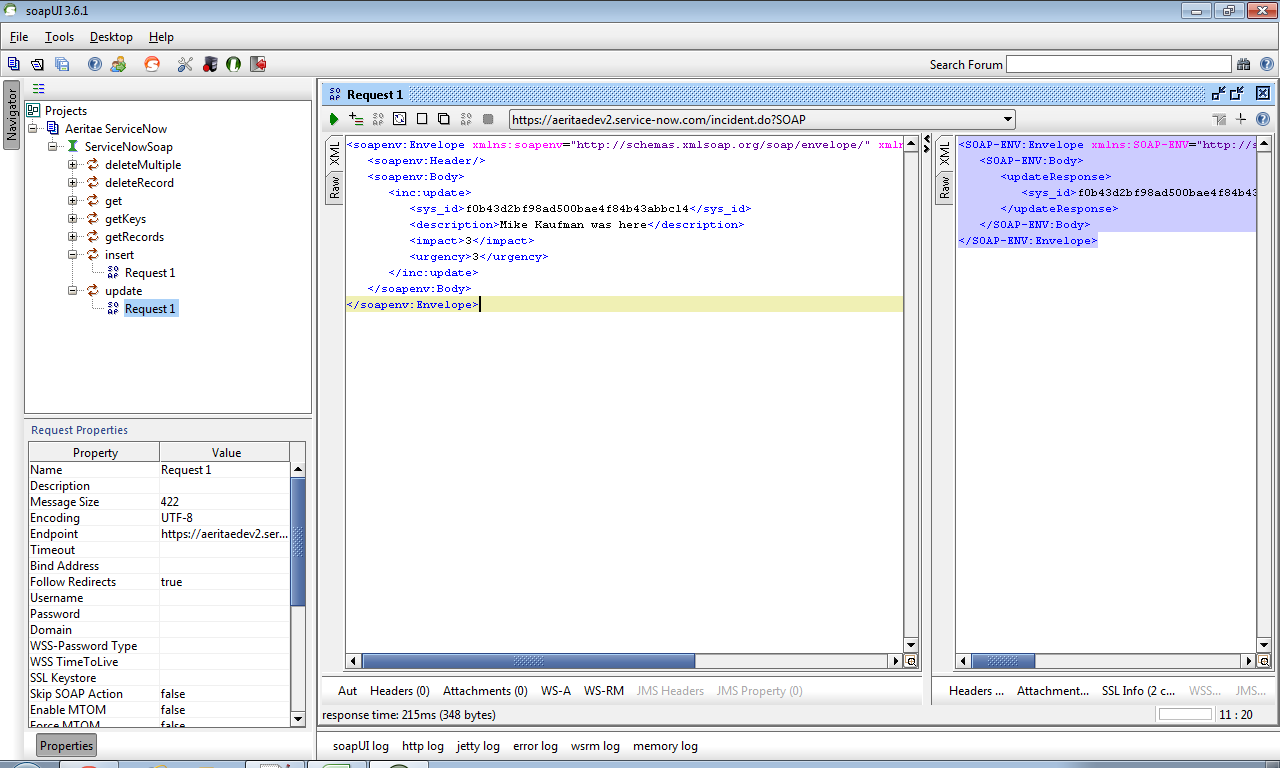 SoapUI Update Incident