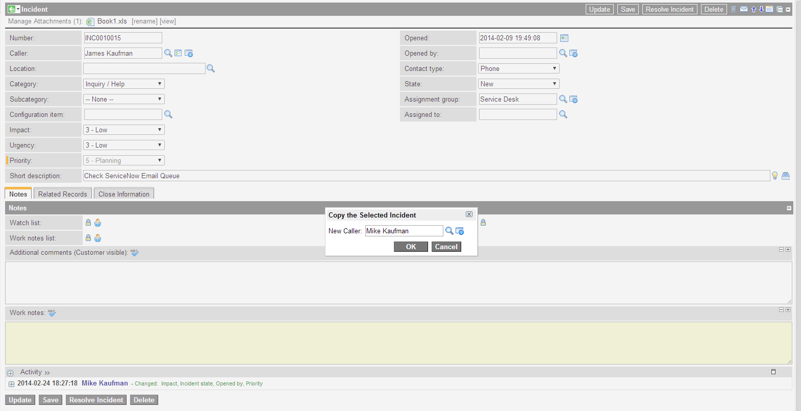 2. Copy Incident UI Page (Click to expand)