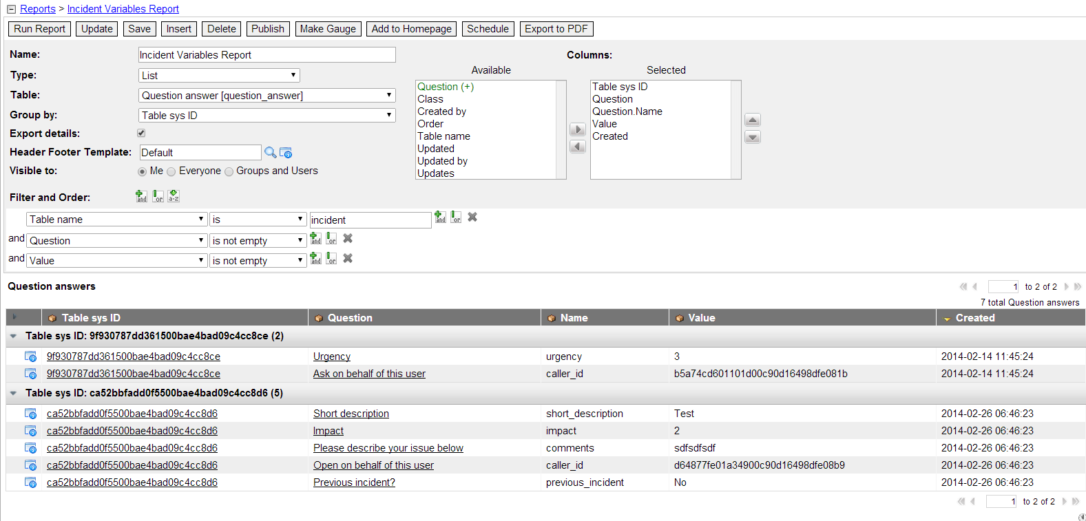 Reporting on Incident Variables — ServiceNow Elite