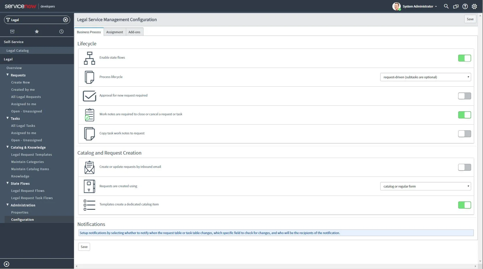 Configuration Page