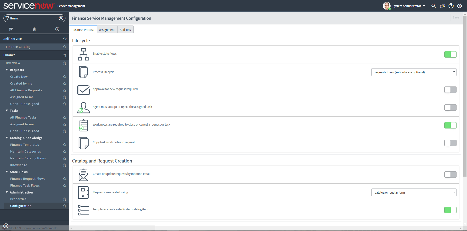 Configuration Page