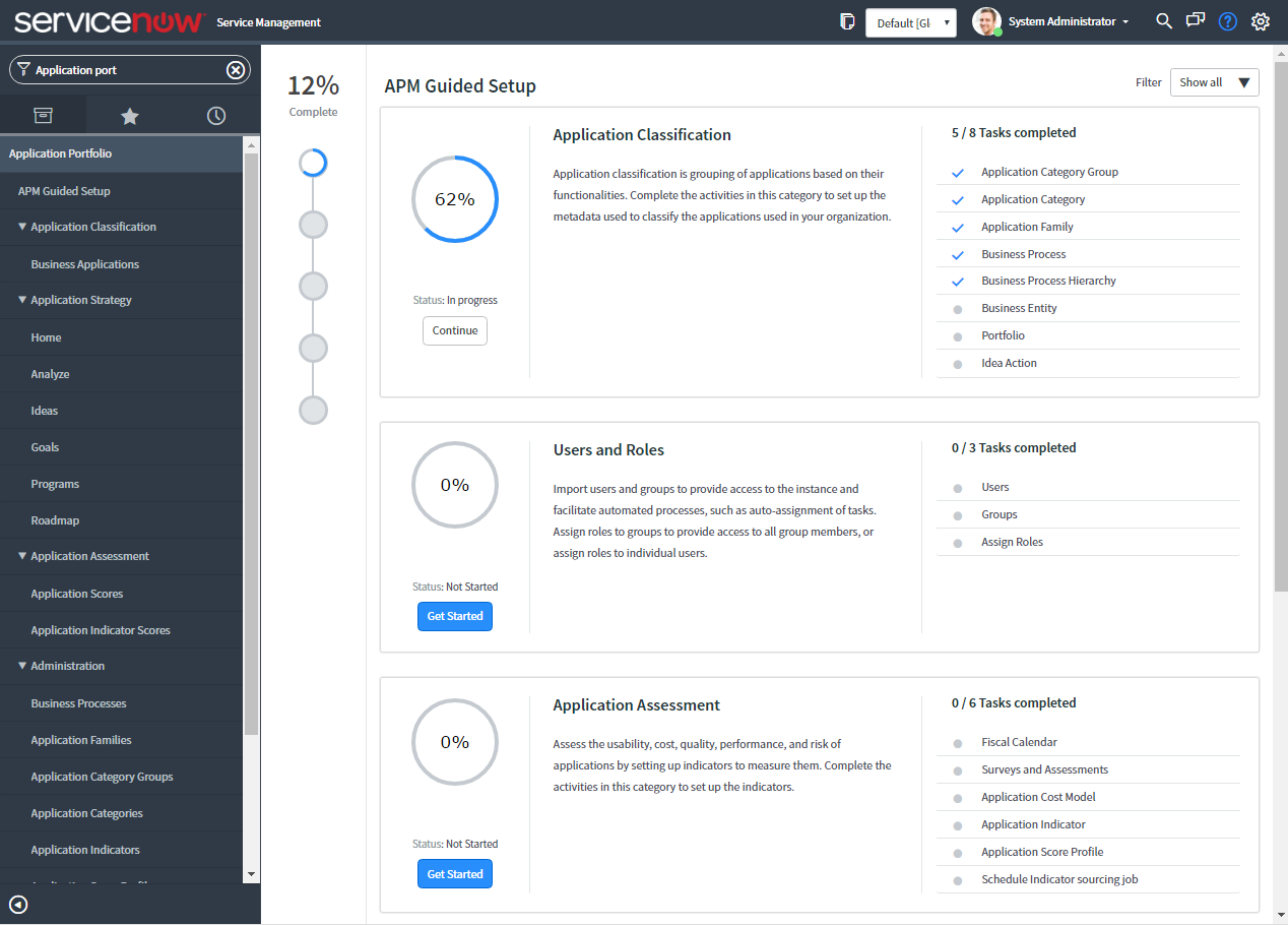 APM Guided Setup