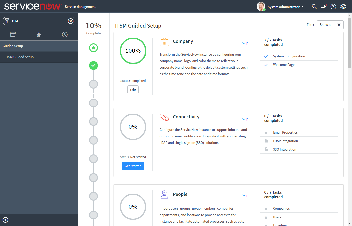 ITSM Guided Setup