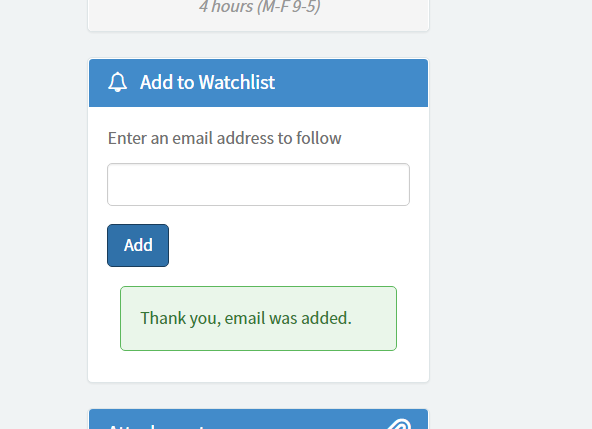 Confirmation Message