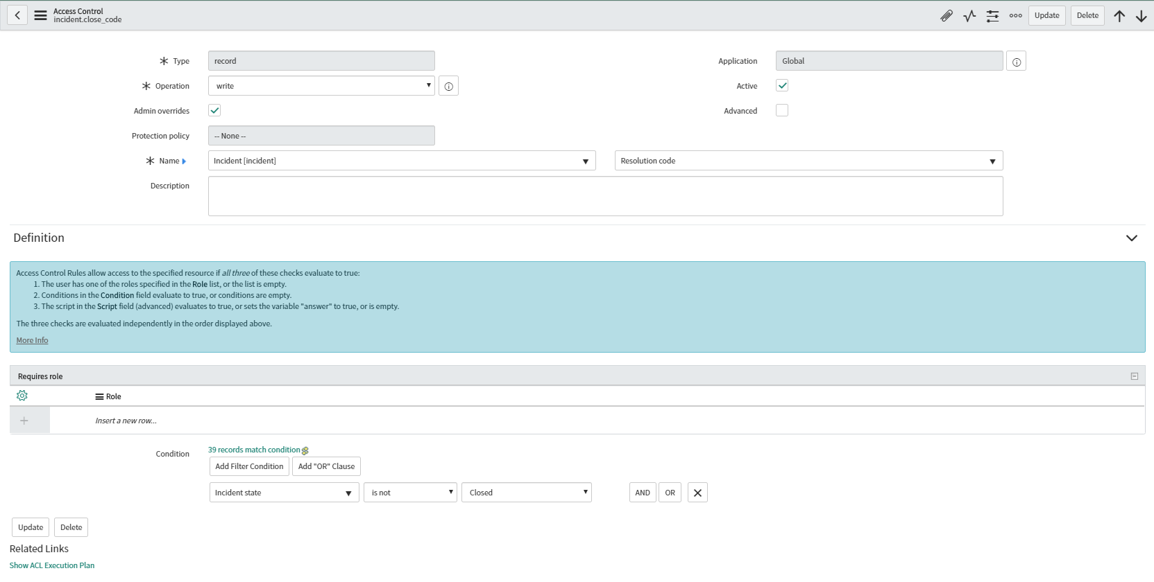 Access Controls — ServiceNow Elite