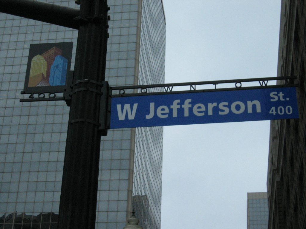 Downtown Louisville. You know you’re in a different part of town where the streets are branded. 