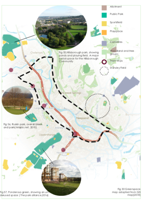 2nd year undergraduate Wing Yuen's analysis of green space in the area