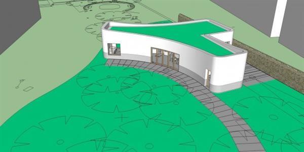The layout of the building had to fit with protected trees on-site. (Image: www.3ders.org )