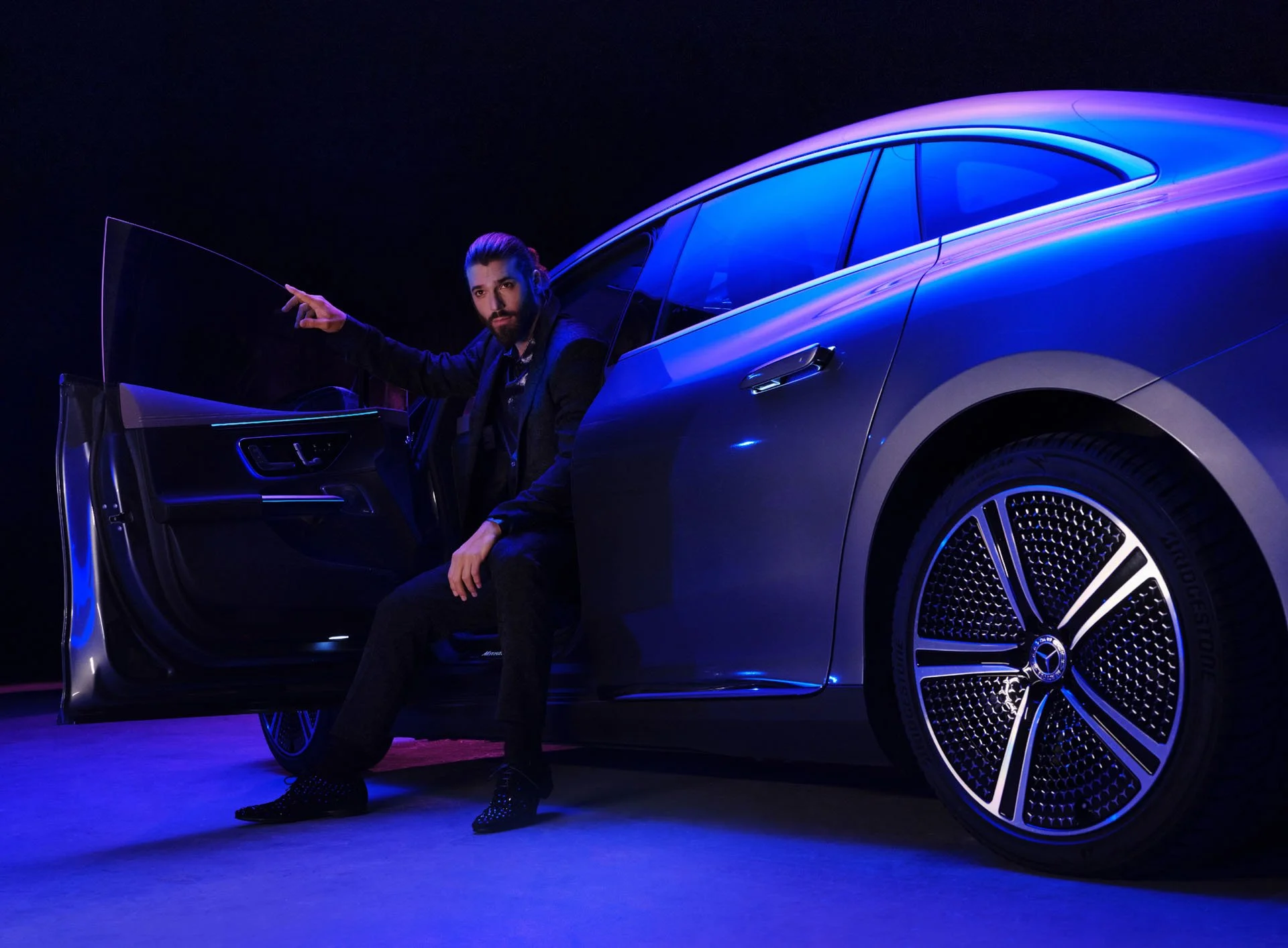Mercedes Eq series with Can Yaman