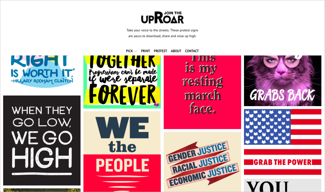  The Tumblr Page allows you to select and download a poster of your choice.&nbsp; 