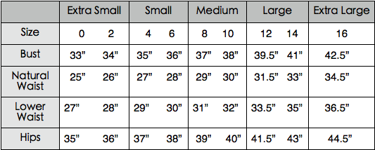 Hip Measurement Chart