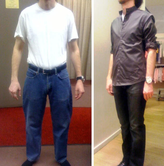 before-and-after casual cool