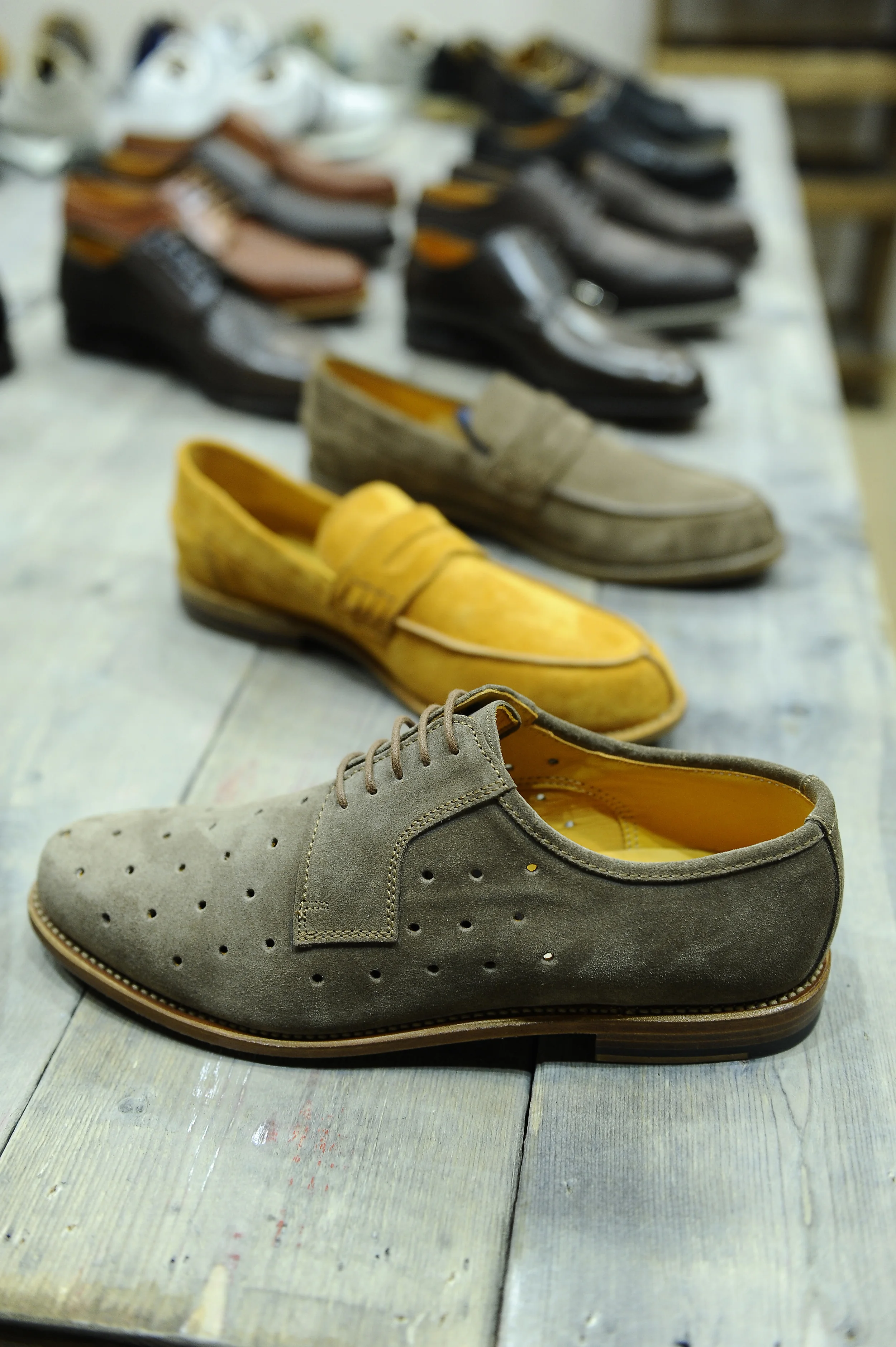 Perforated suede derby shoes by LUDWIG REITER