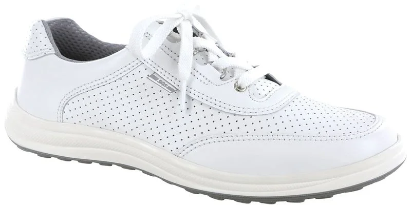 SPORTY WHITE PERF — SAS Shoes | San Antonio Shoemakers display picture 1
