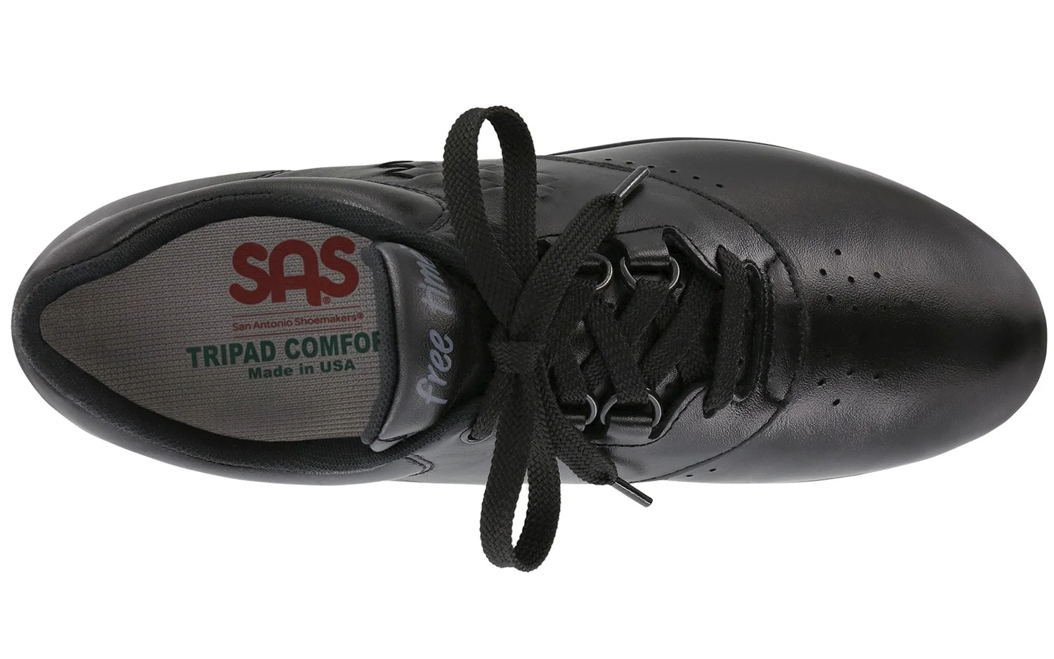 SAS Free Time Men Black Walking Shoes Leather Comfort Sneakers 9 W Wide 2356129 FREETIME BLACK — SAS Shoes | San Antonio Shoemakers main image 2