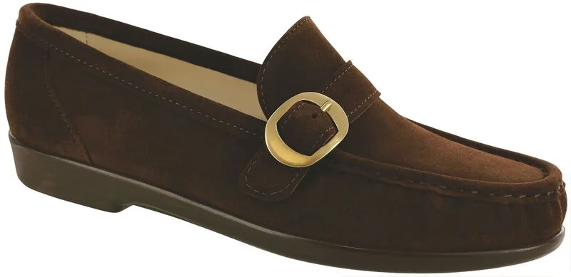 womens brown suede dress shoes Sole Bliss Women's Loafers - Talent: Chocolate Brown Suede US 6.5
