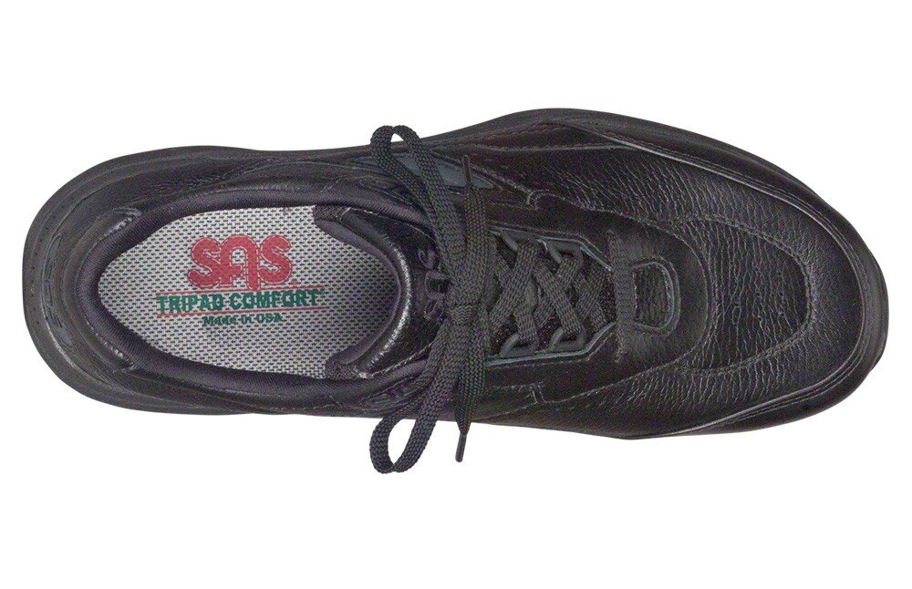 sas journey mens black leather shoes