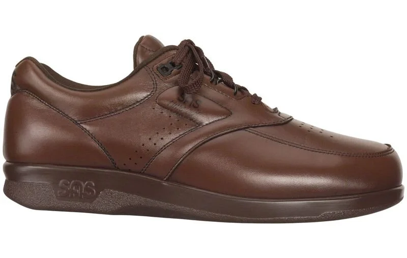SAS Time Out Men\'s Brown Leather Comfort Walking Shoes Size 8.5 N Narrow Slim SAS Time Out Sneakers Mens 6 M Brown Leather Low Top Walking  main image 4