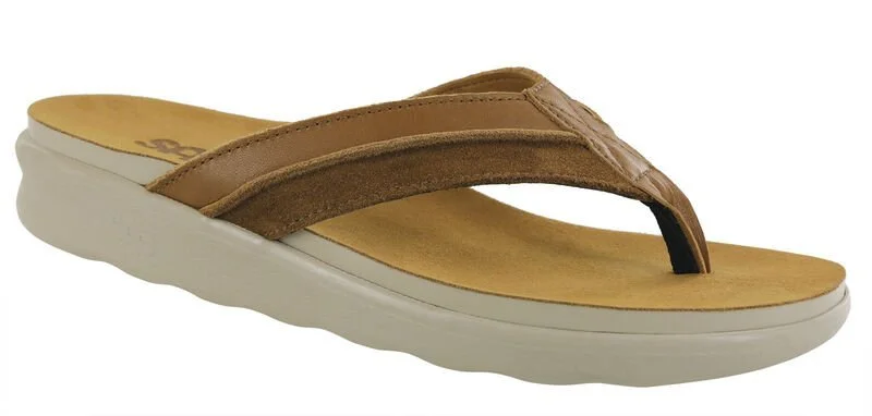 SAS Chestnut Leather Wedge Sandals Size 8.5 Seight Wedge Sandal | SAS Shoes main image 2