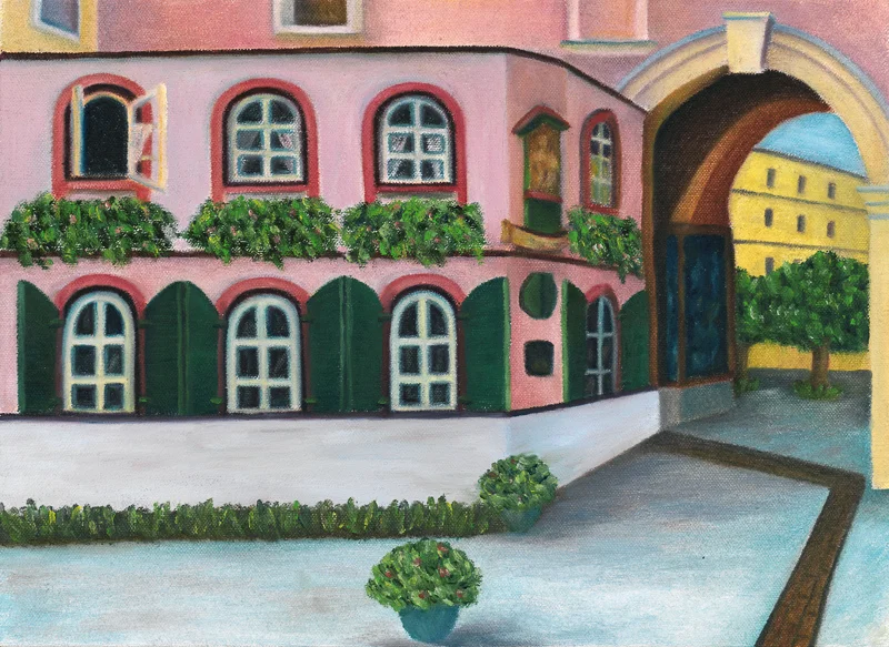 across from Mozart Haus