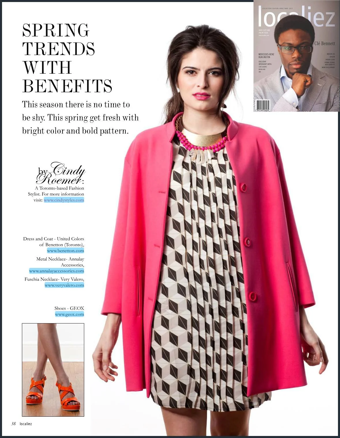  Very Valero spotted in the April/May 2013 issue of Localiez Magazine. &nbsp;Very Valero's 'Wild Child' necklace styled by Toronto-based Fashion stylist, Cindy Roemer. &nbsp;(www.cindyroemer.com)&nbsp; 