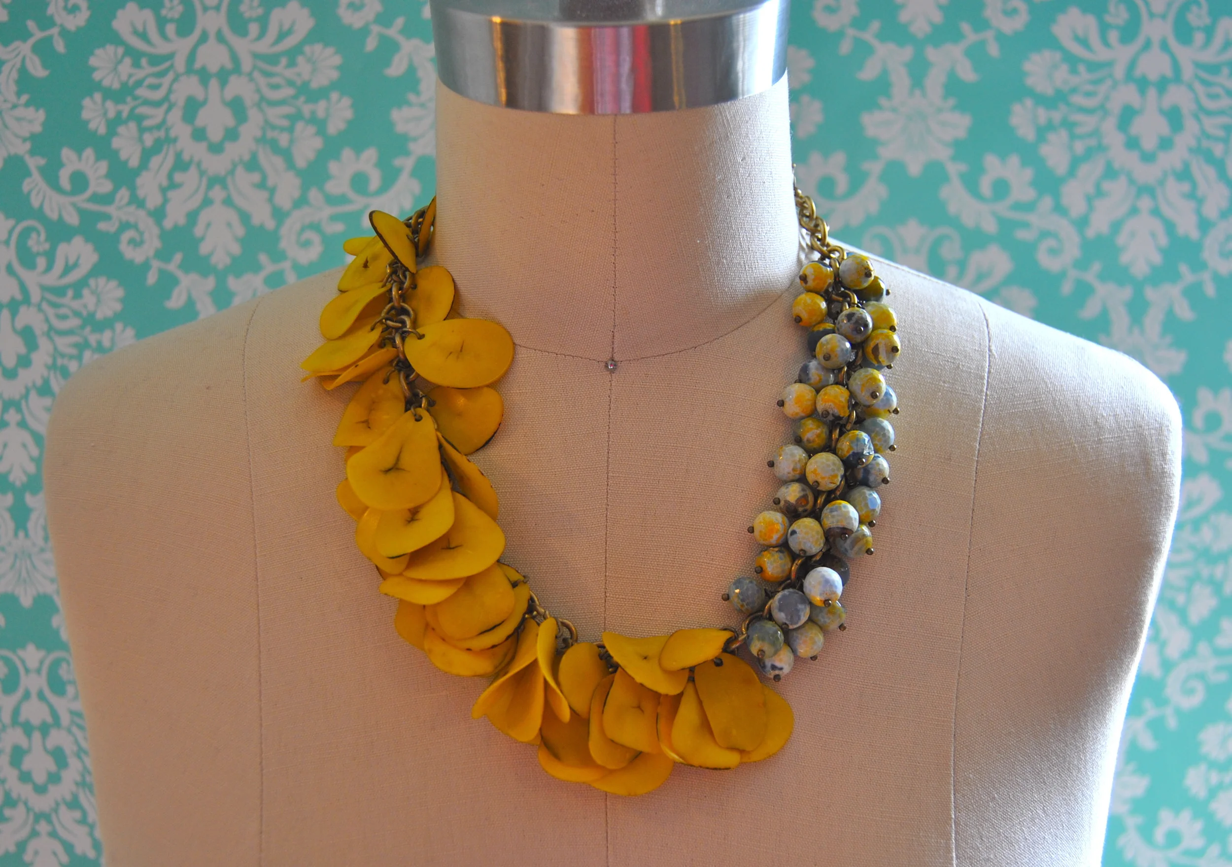  The Papaya Project Statement Necklace by Very Valero available online at our  Etsy Shop.     
