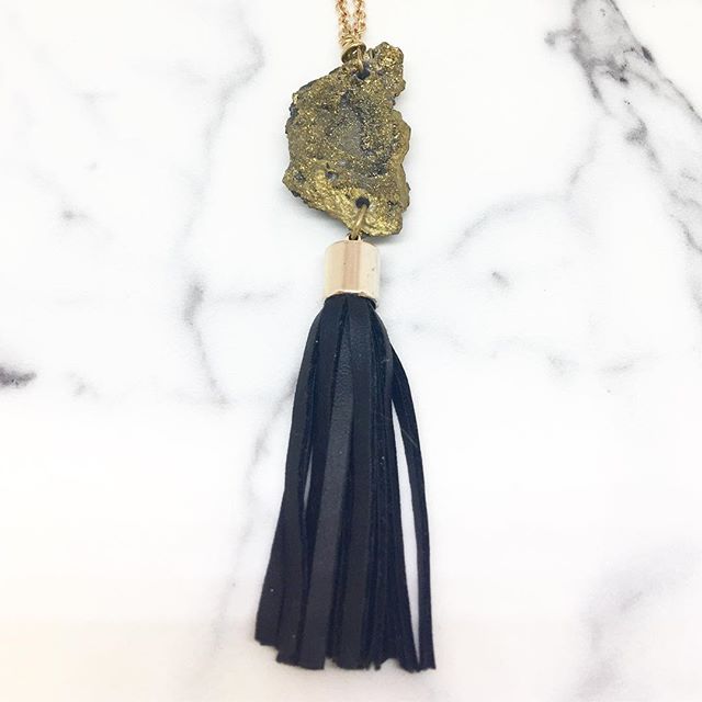 Mood on this rainy day. 
This lovely is available on Etsy! 
#veryvalero #veryvery #etsylove #tasselsfordays #tassels #quartz #blacktassels #handcrafted #etsyjewelry #etsyshop #ministatement #necklace #toronto #etsytoronto #toronto #yyz #gold #blackis