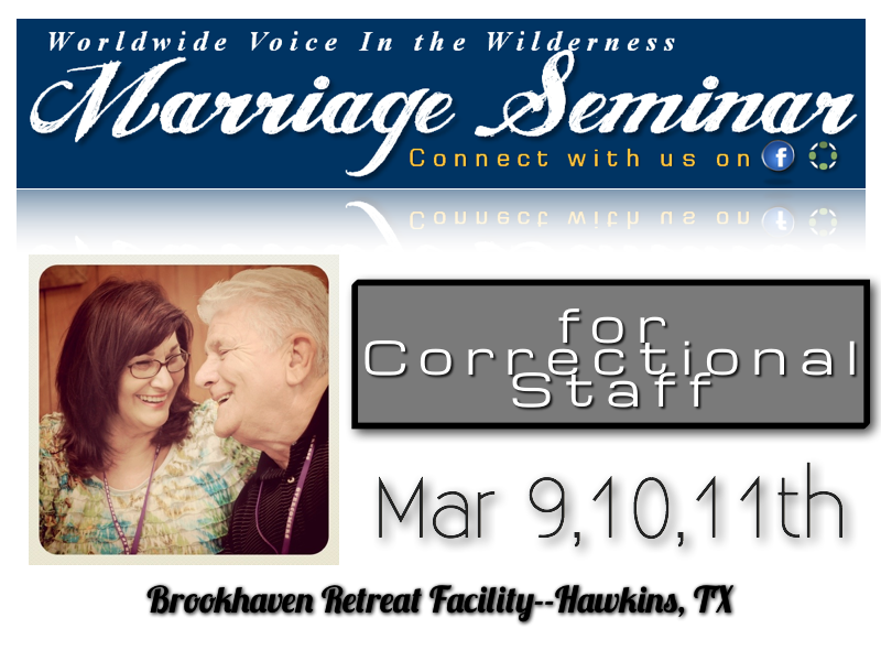 Correctional Officers Update This weekend’s Marriage Seminar is under way and Betty and I are very excited. We really do look forward all year to getting to this weekend.
We have the honor of serving this weekend 6 Correctional Officers and their spouses. They are hardworking and often times find themselves in a very tough spot at home because of their work.
We want to be a support and an encouragement to the entire system of corrections and want to become a part of the betterment of marriages and relationships no matter the circumstances.
Thank you to the volunteer couples who have come this weekend to help Betty and I . Without our excellent group of volunteer team members, we could not do what we do.
Please keep us in your prayers this weekend.
Thank You
Johnny Moffitt
WVIW Marriage Seminar for Correctional Staff