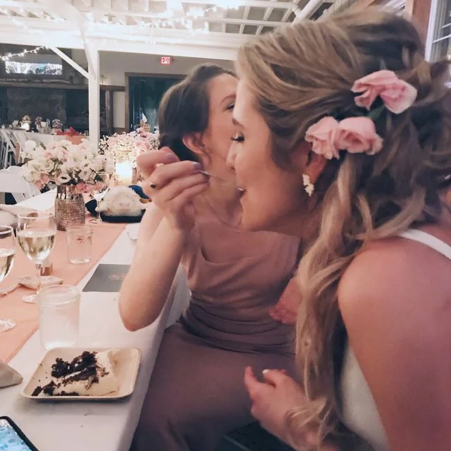 Really enjoy that the only photos I have of us together from this weekend are of us feeding each other cake. Love you so much @maggie.made.this!! Photo cred to your HUSBAND #willismaineevent
