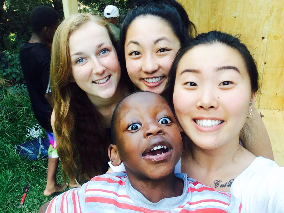 Junior with the ladies!